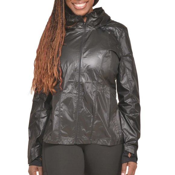 NWT Women's Size Small * LAYER 8 * Black Hooded Windbreaker Jacket - Picture 3 of 3